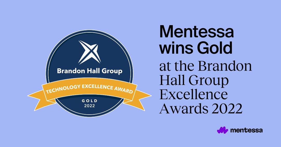 Brandon Hall Group Excellence Award 2022: Mentessa wins Gold