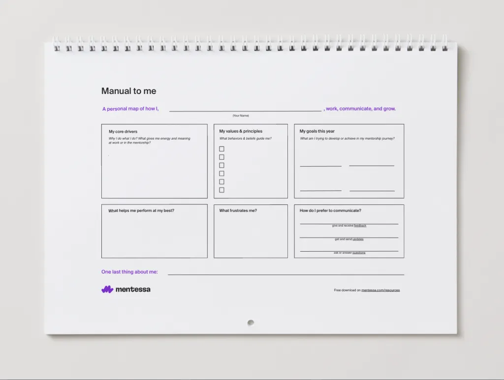 Manual to Me: The One-Page Tool for Better Mentoring